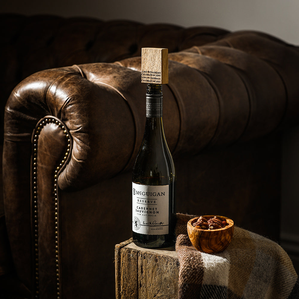 Oak Bottle Stopper - Love & Celebrate