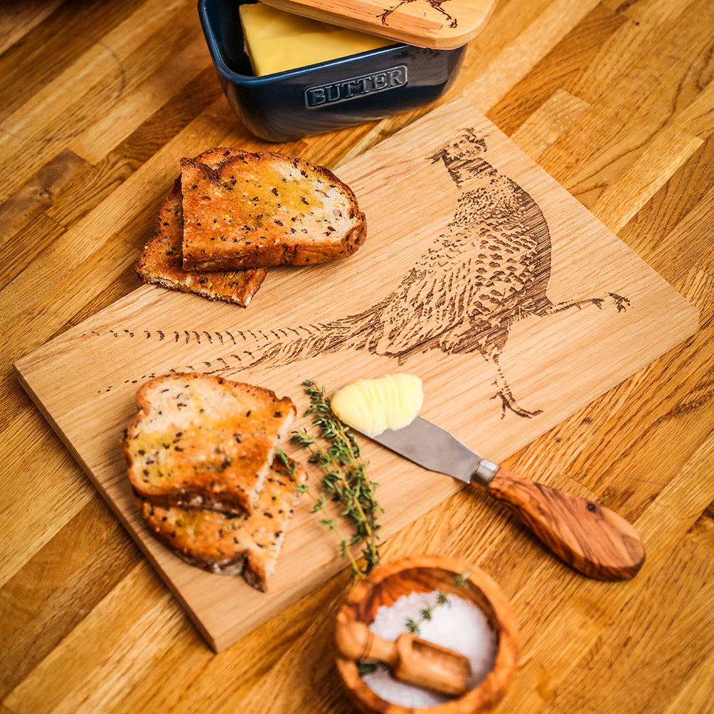 Oak Serving Board - 30cm - Pheasant