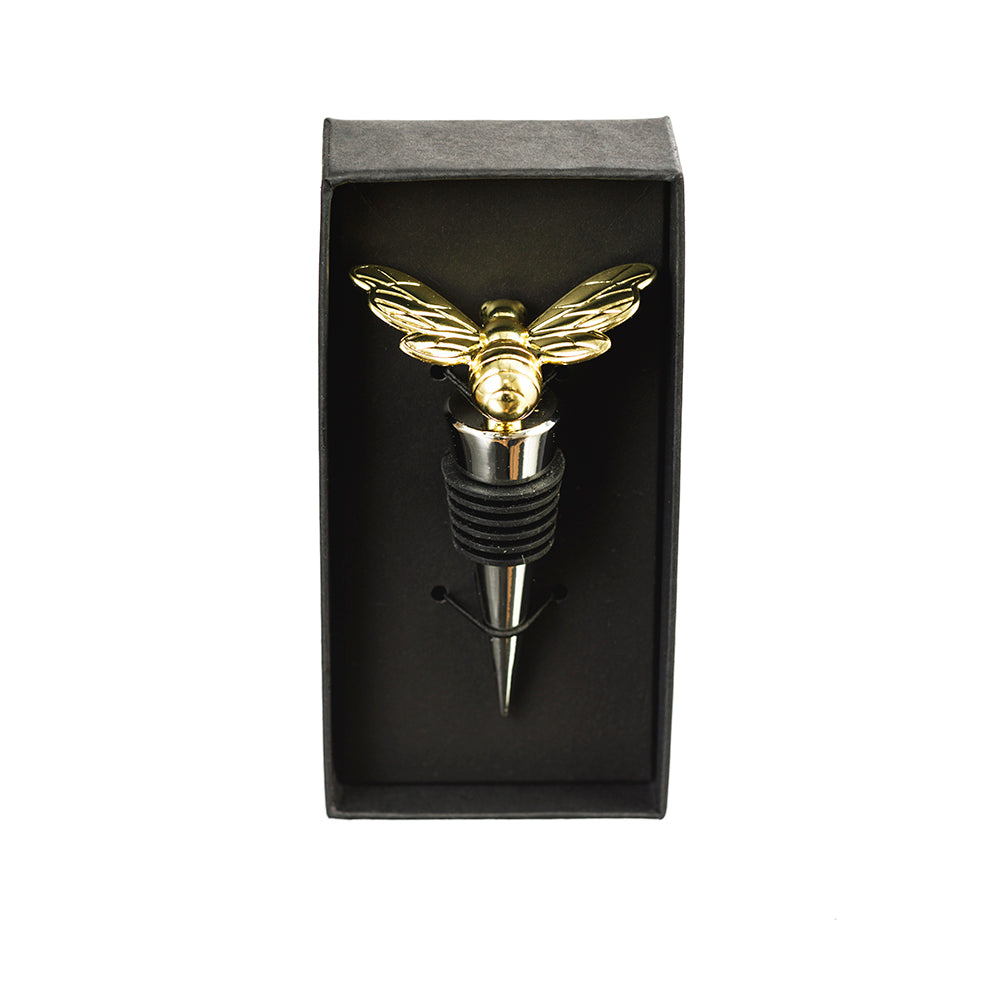 Bottle Stopper - Gold Bee
