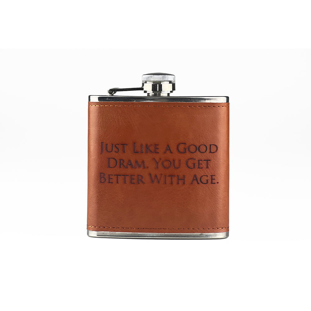Leather Hip Flask - Good Dram
