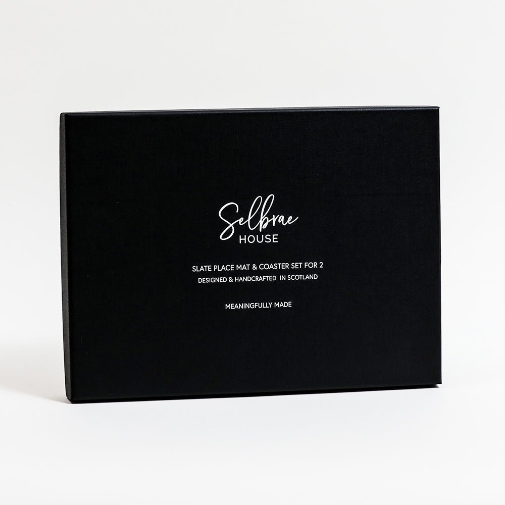 Slate Coaster & Place Mat Set - Bee