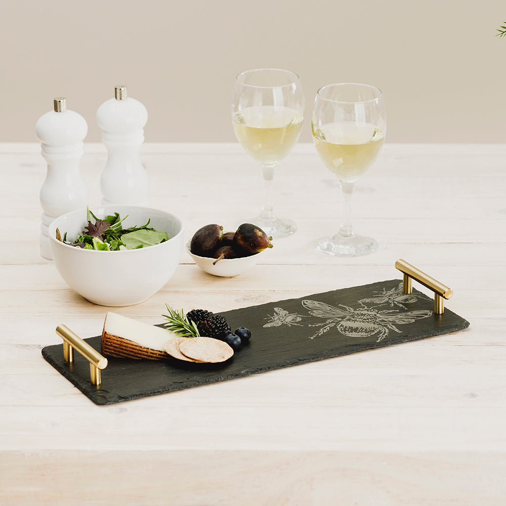 Slate Serving Tray - Small - Bee - Gift Boxed