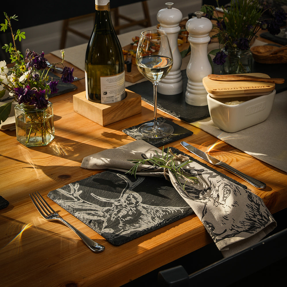 2 Slate Place Mats - Stag