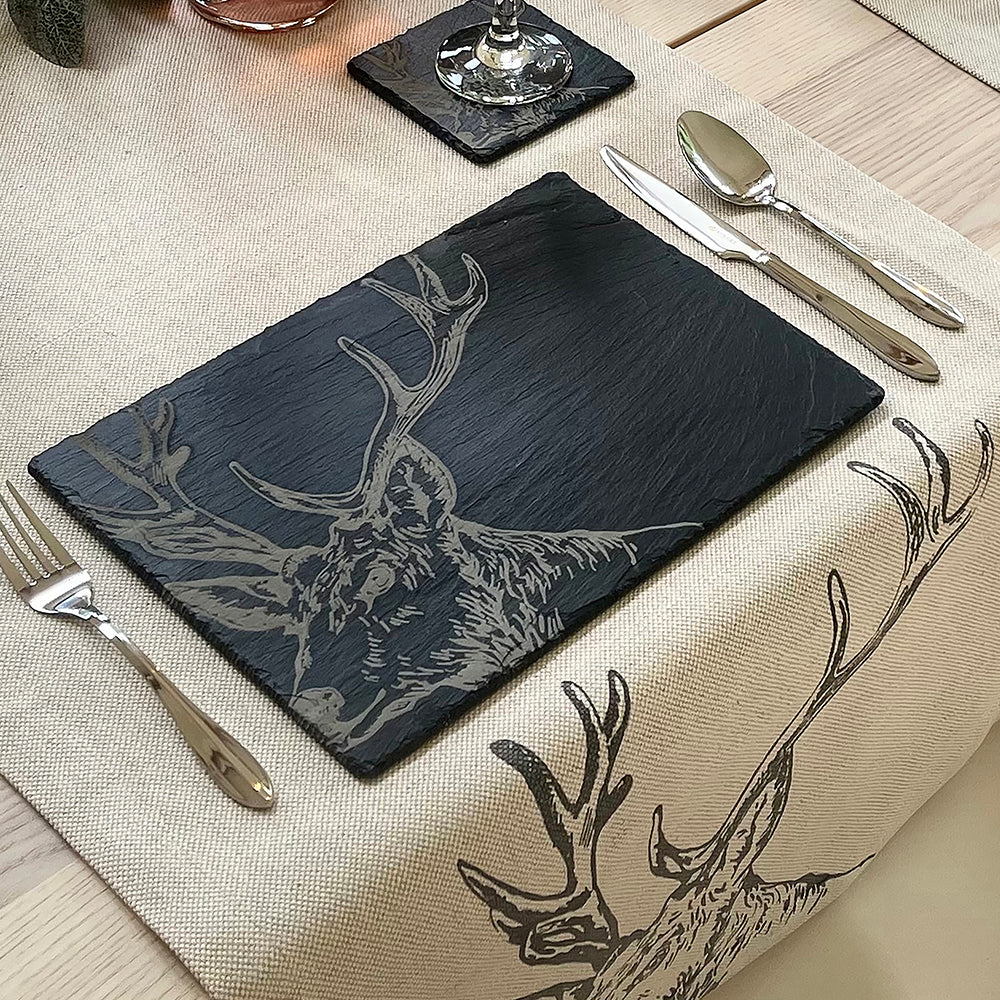2 Slate Place Mats - Stag