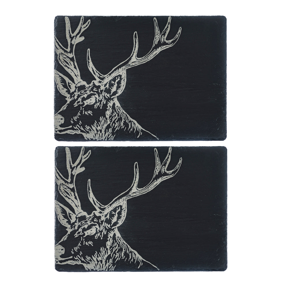 2 Slate Place Mats - Stag