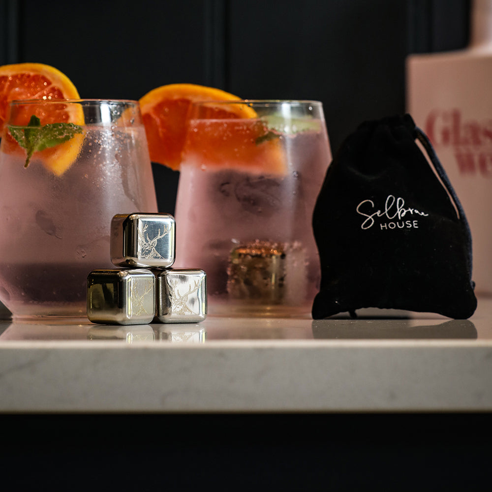 4 Stainless Steel Ice Cubes - Stag