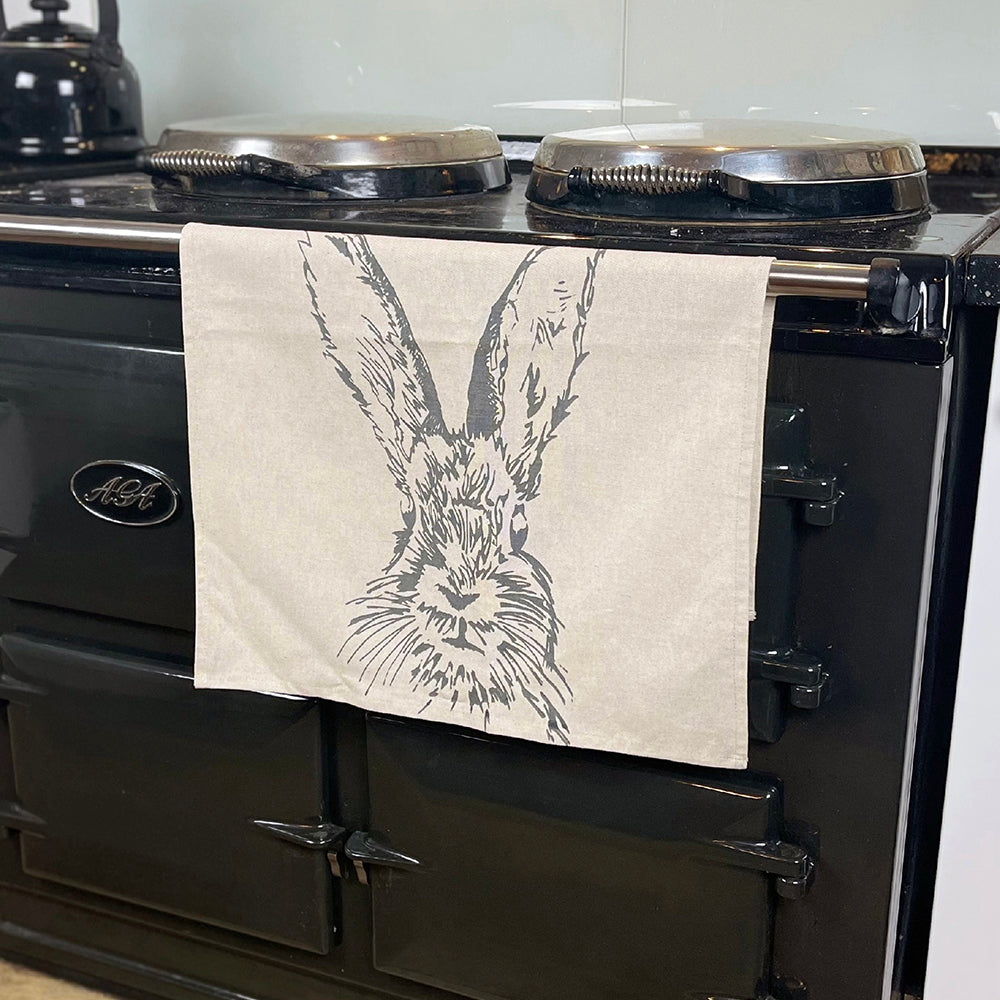 Linen Tea Towel - New Hare