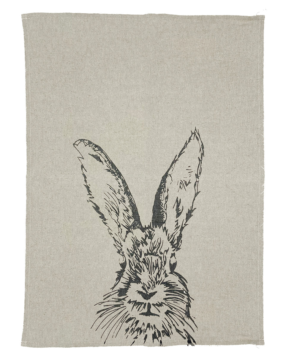 Linen Tea Towel - New Hare