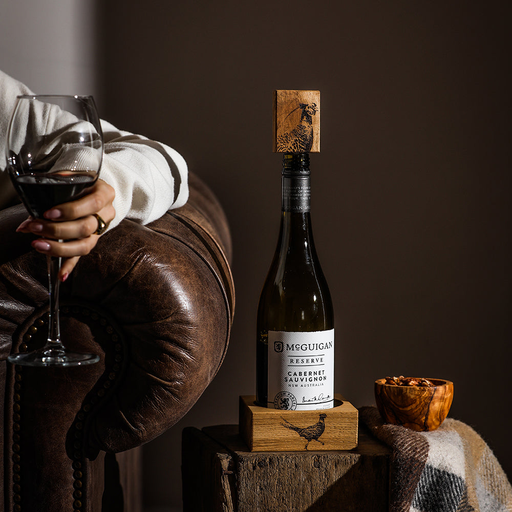 Oak Bottle Stopper - Pheasant