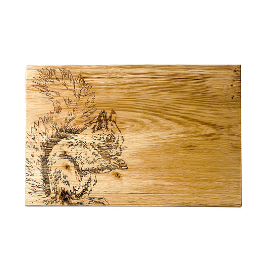 Oak Serving Board  - 30cm - Squirrel