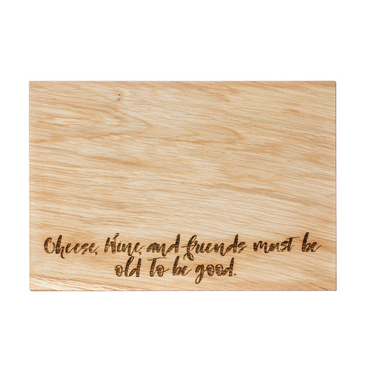 Oak Serving Board  - 30cm - Cheese, Wine & Friends