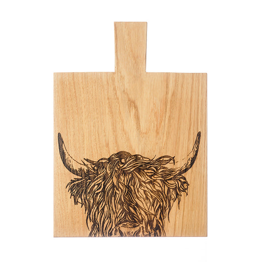 Oak Paddle  - Medium - Highland Cow