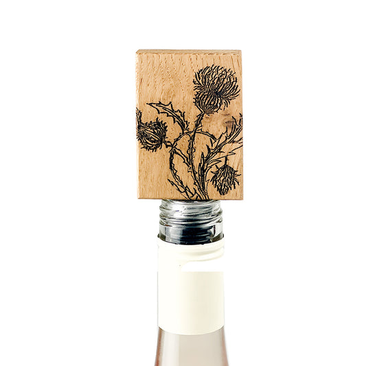 Oak Bottle Stopper  - Thistle Trio
