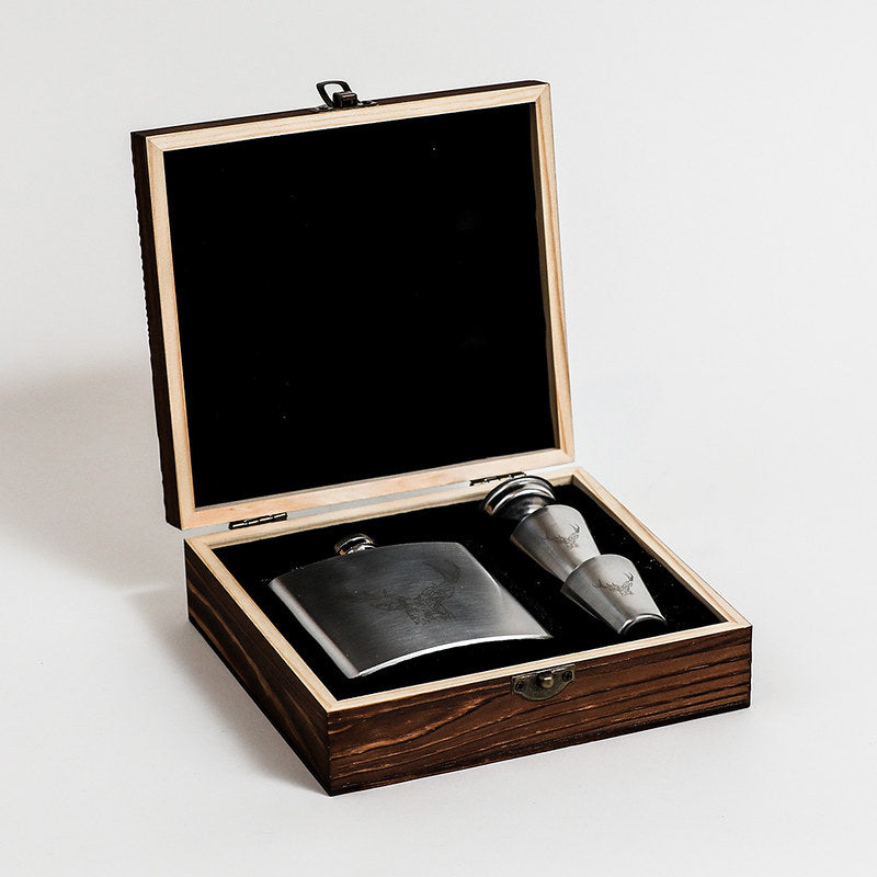 Hip Flask & Cup Set - Stag
