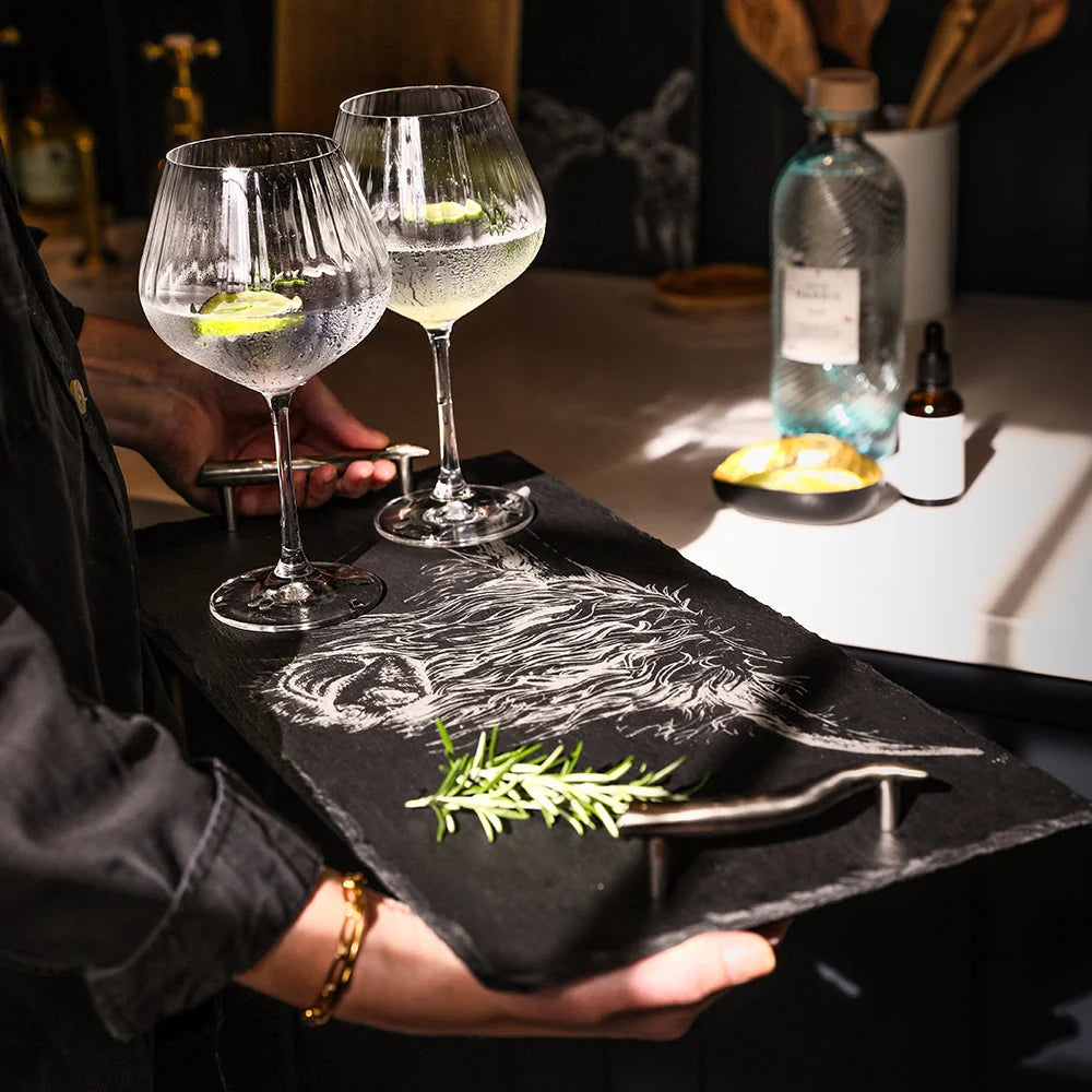 Slate Serving Tray - Large - Highland Cow
