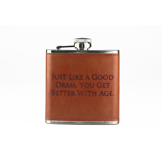 Leather Hip Flask - Good Dram