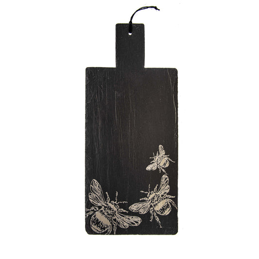 Slate Serving Paddle - Large - Bee
