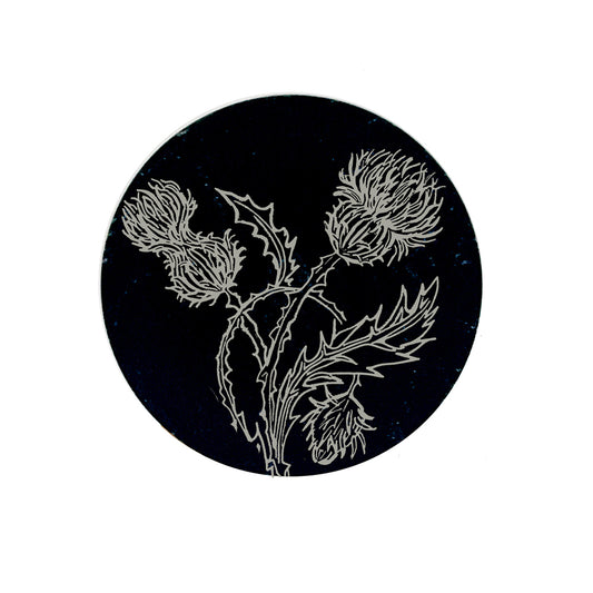 Slate Magnet - Round - Thistle Trio
