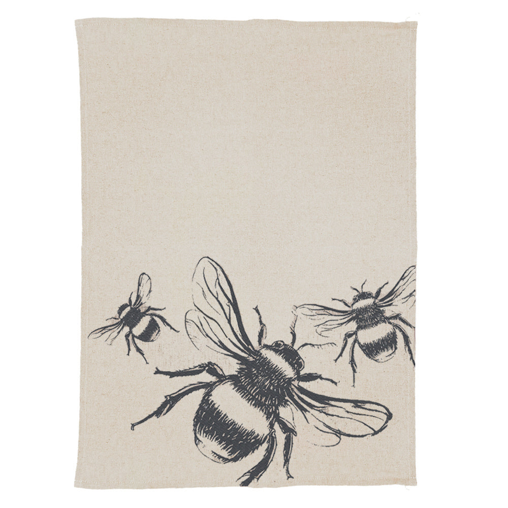 Linen Tea Towel - Bee