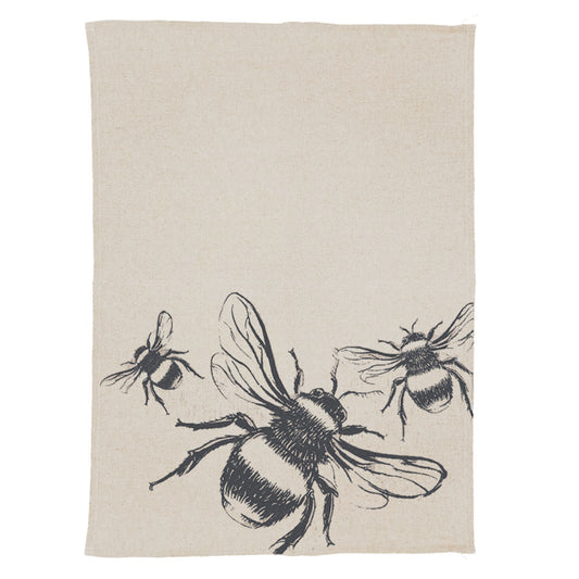 Linen Tea Towel - Bee